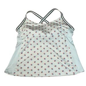 Tory Burch Sport Tank Top, white, blue, red, Large